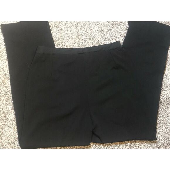 Ming Wang Pants Women’s Small Black Knit Slits At Hem Career Casual Pull On - Picture 4 of 7